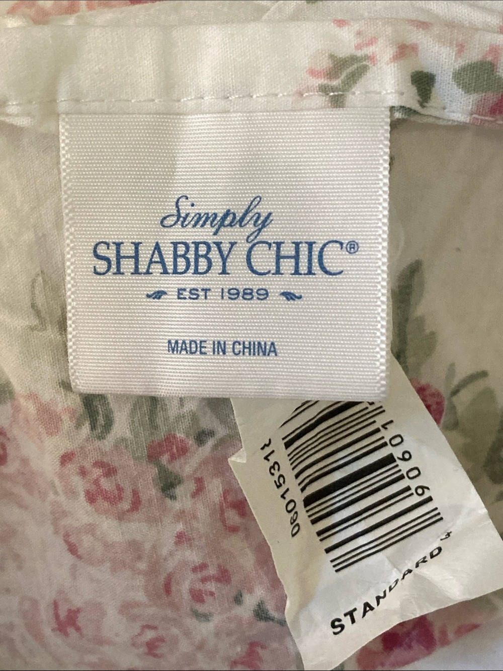 Simply Shabby Chic Quilted Pillow Shams White with Pink Roses Set of 2 by Target - Picture 3 of 8